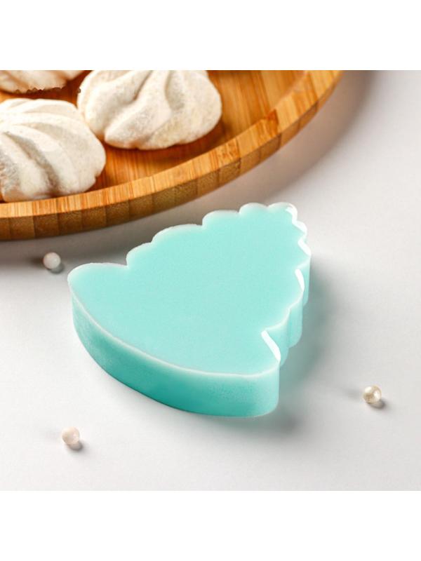 Силиконовый молд «Ёлочка - Мне сладкое нельзя, неси полусладкое», 6,9×6,2×1,3 см, цвет бирюзовый