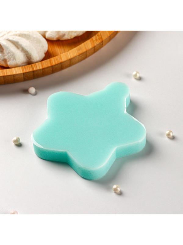 Силиконовый молд «Звёздочка», 7,4×7×0,8 см, цвет бирюзовый