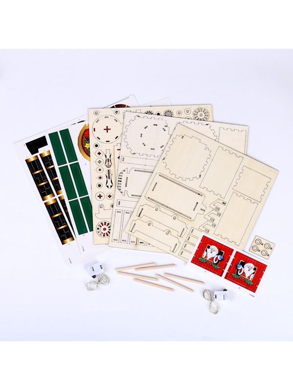 Деревянный конструктор «Новогодний поезд»