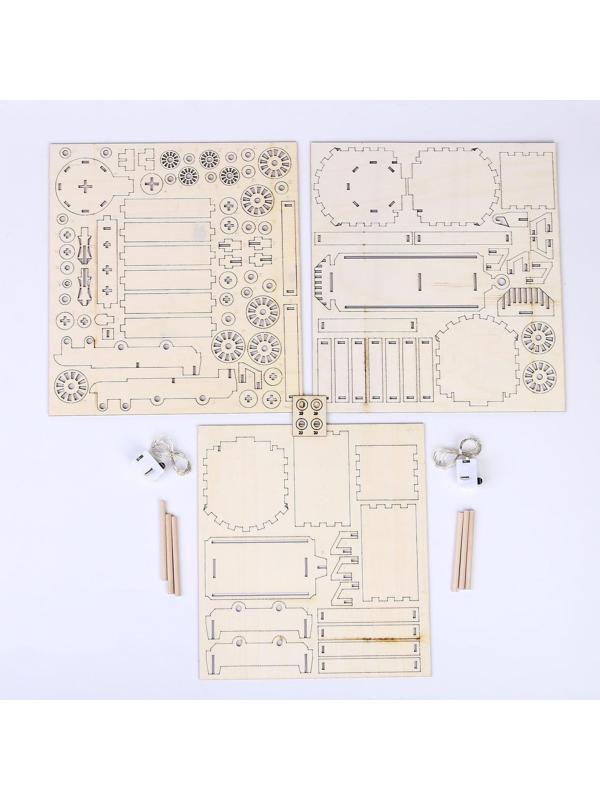 Деревянный конструктор «Новогодний поезд»