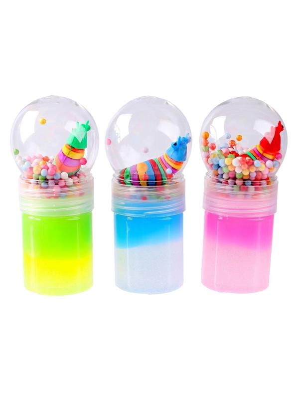 Лизун с игрушкой, цвета МИКС