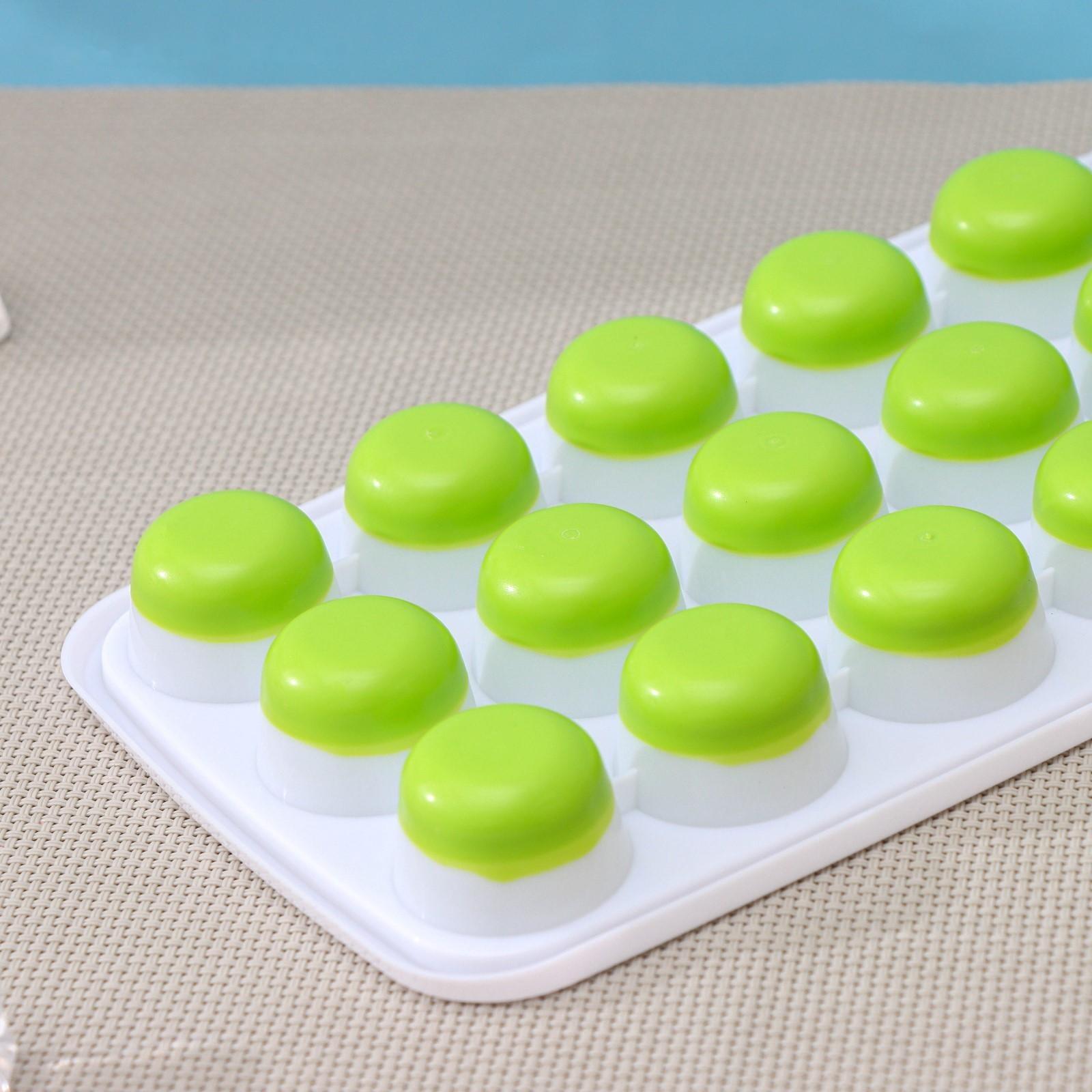 Форма для льда и шоколада с крышкой Доляна, 21 ячейка, 26×12×2,5 см, ячейка 3×3×2 см, цвет МИКС