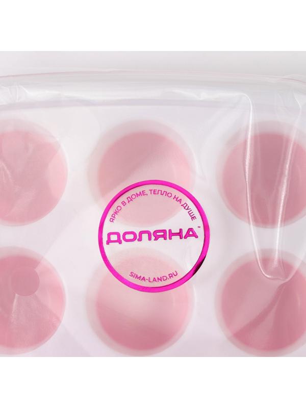 Форма для льда и шоколада с крышкой Доляна, 21 ячейка, 26×12×2,5 см, ячейка 3×3×2 см, цвет МИКС