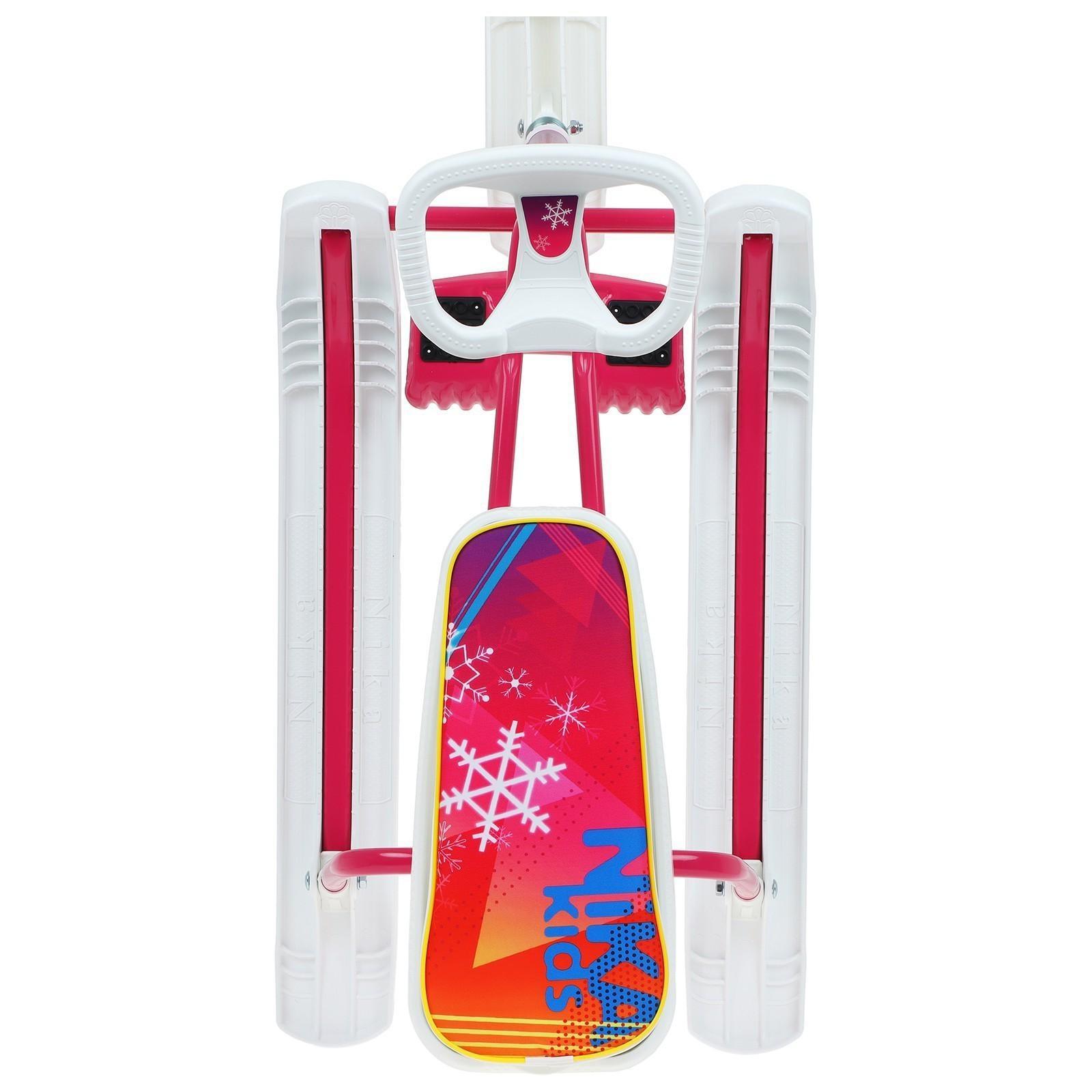 Снегокат «Тимка спорт 1» Nika kids winter, ТС1/W, цвет белый/розовый