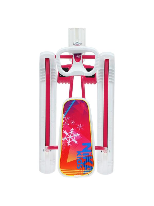 Снегокат «Тимка спорт 1» Nika kids winter, ТС1/W, цвет белый/розовый