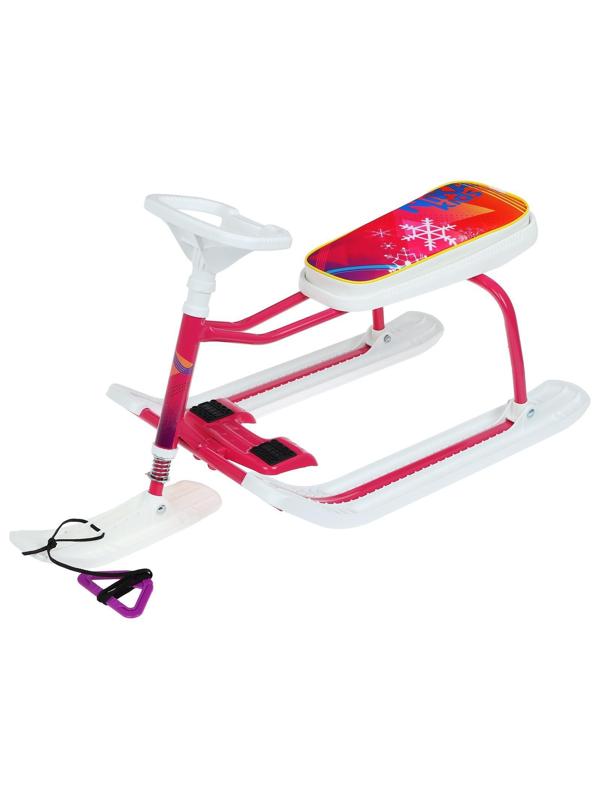 Снегокат «Тимка спорт 1» Nika kids winter, ТС1/W, цвет белый/розовый