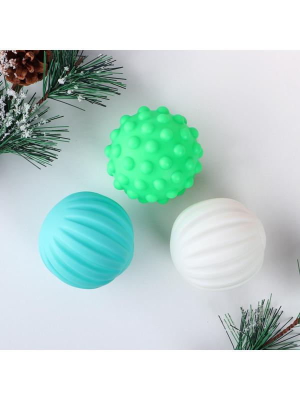 Набор мячей для собак «С Новым годом!», 3 мяча