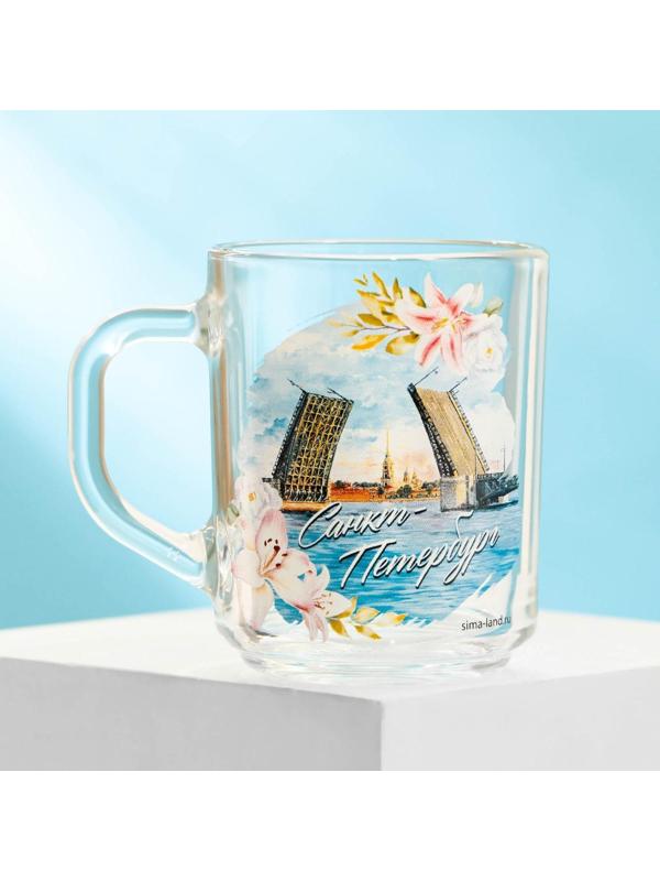 Кружка стеклянная «Санкт-Петербург», 200 мл