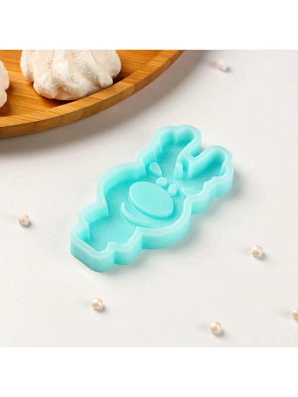 Силиконовый молд «Олень», 8×3,7×0,8 см, цвет бирюзовый