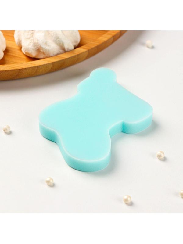 Силиконовый молд «Новогодний носок», 7×6×0,8 см, цвет бирюзовый