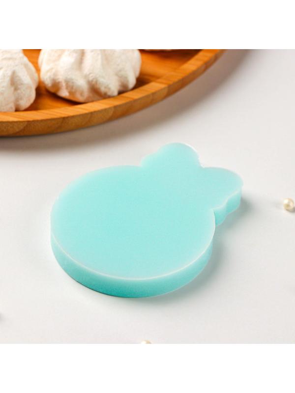 Силиконовый молд «Ёлочный шар», 8×6×0,8 см, цвет бирюзовый