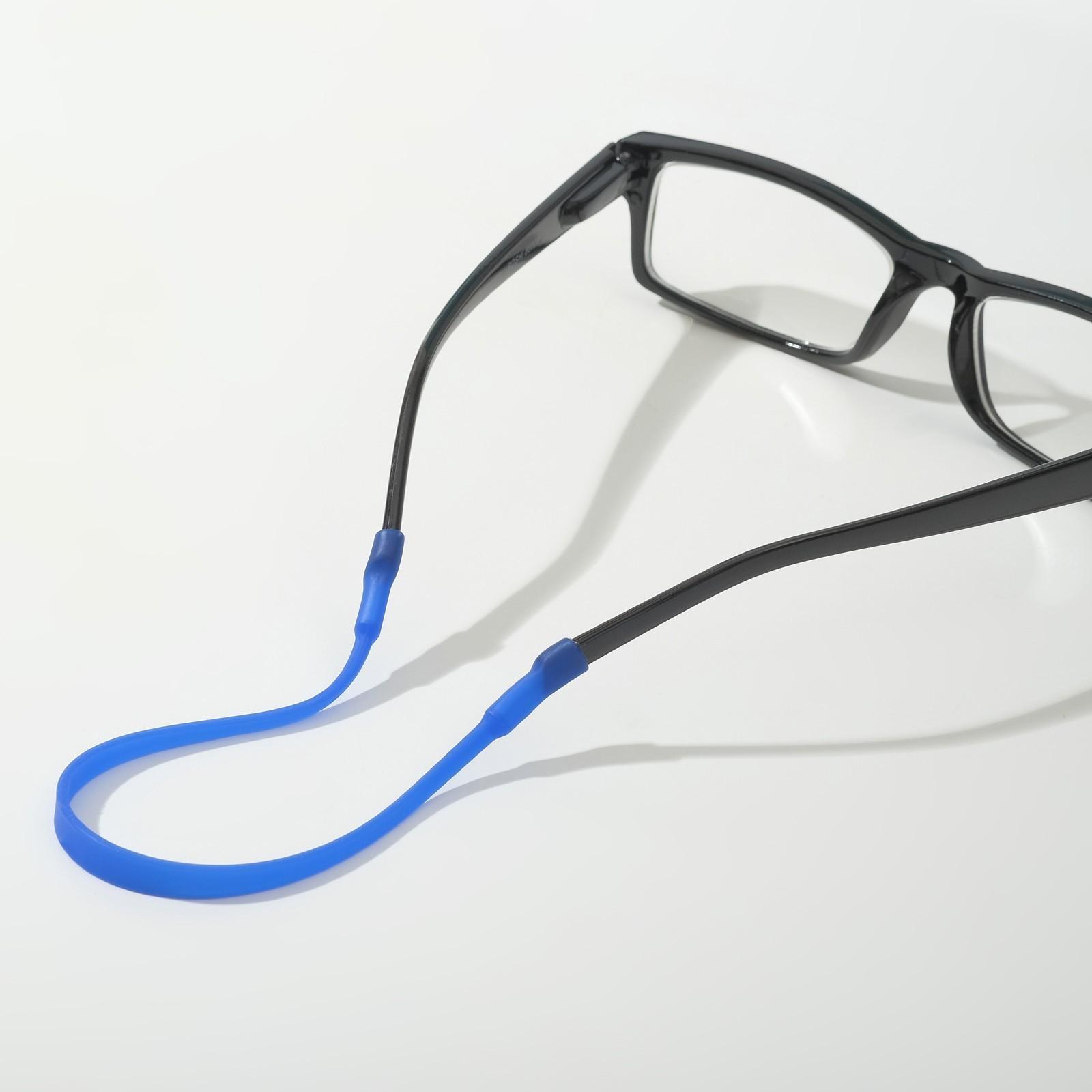 Шнурок силиконовый для очков №2 Чёрная-синяя