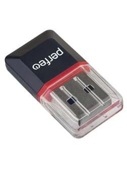 Кард-ридер Perfeo PF-VI-R008, USB/Micro SD, чёрный