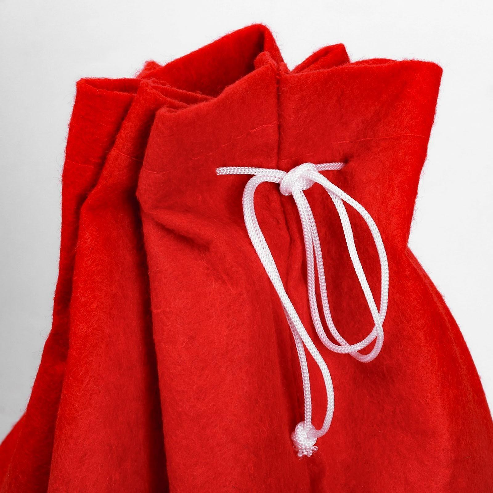 Мешок Деда мороза,аппликация дед мороз,40*60