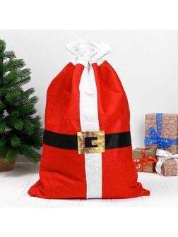 Мешок Деда мороза,аппликация ремен,40*60