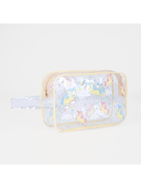 Косметичка на молнии, цвет бежевый