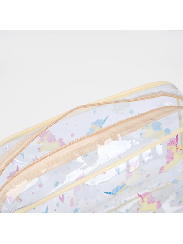 Косметичка на молнии, цвет бежевый