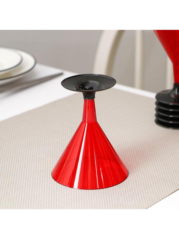 Бокал для мартини одноразовый «Кристалл»,150 мл, 6 шт в упаковке, цвет красный