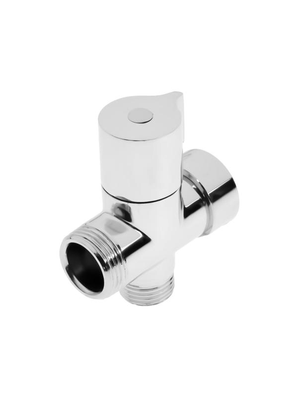 Дивертор Р15, для смесителя, корпус цинк, цвет хром