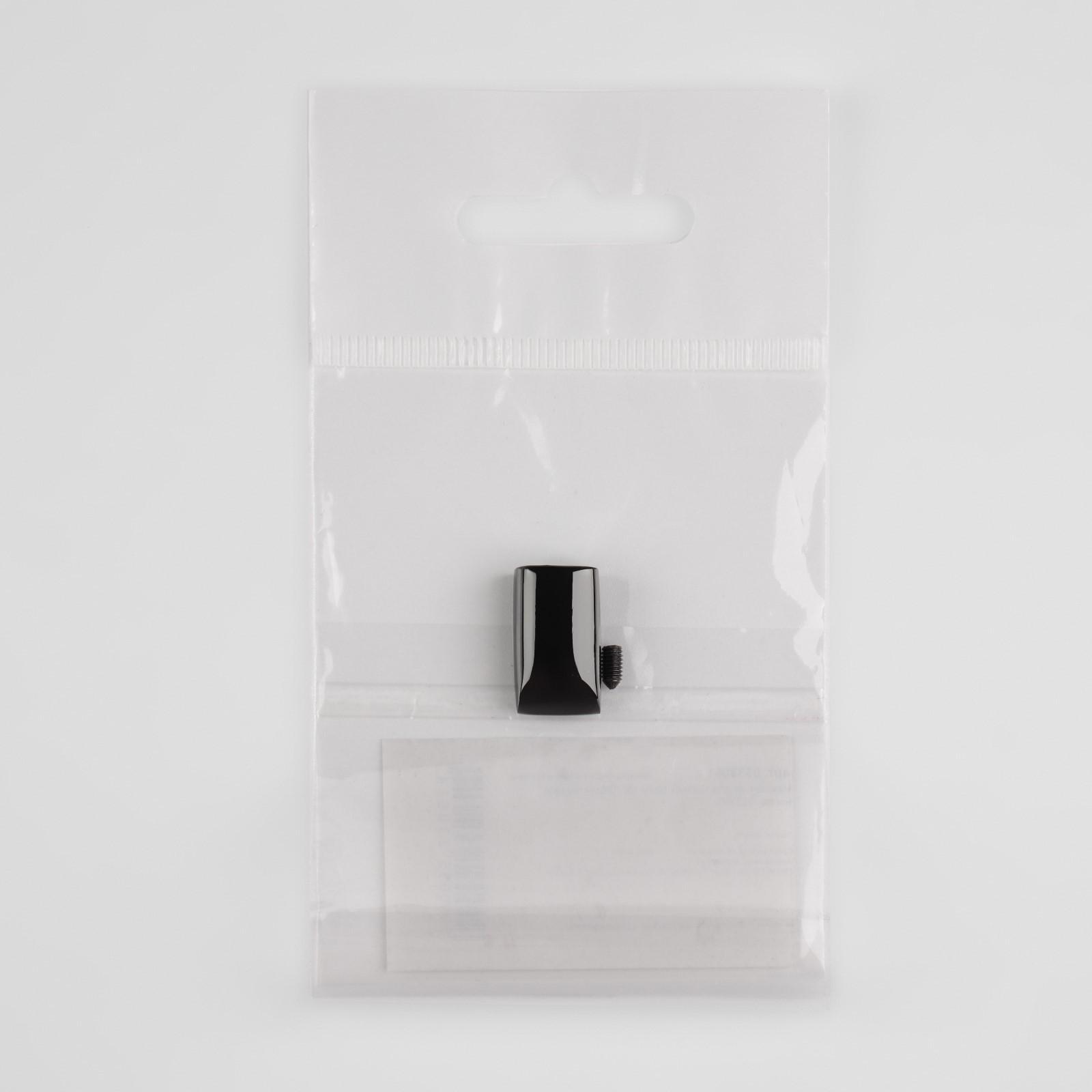 Наконечник для молнии, 10 мм, 16 × 10 × 6 мм, цвет чёрный никель