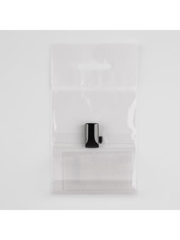 Наконечник для молнии, 10 мм, 16 × 10 × 6 мм, цвет чёрный никель