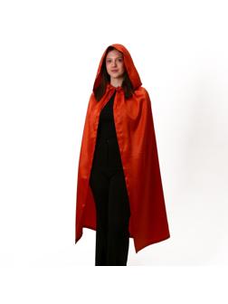 Карнавальный плащ взрослый, атлас, цвет терракотовый