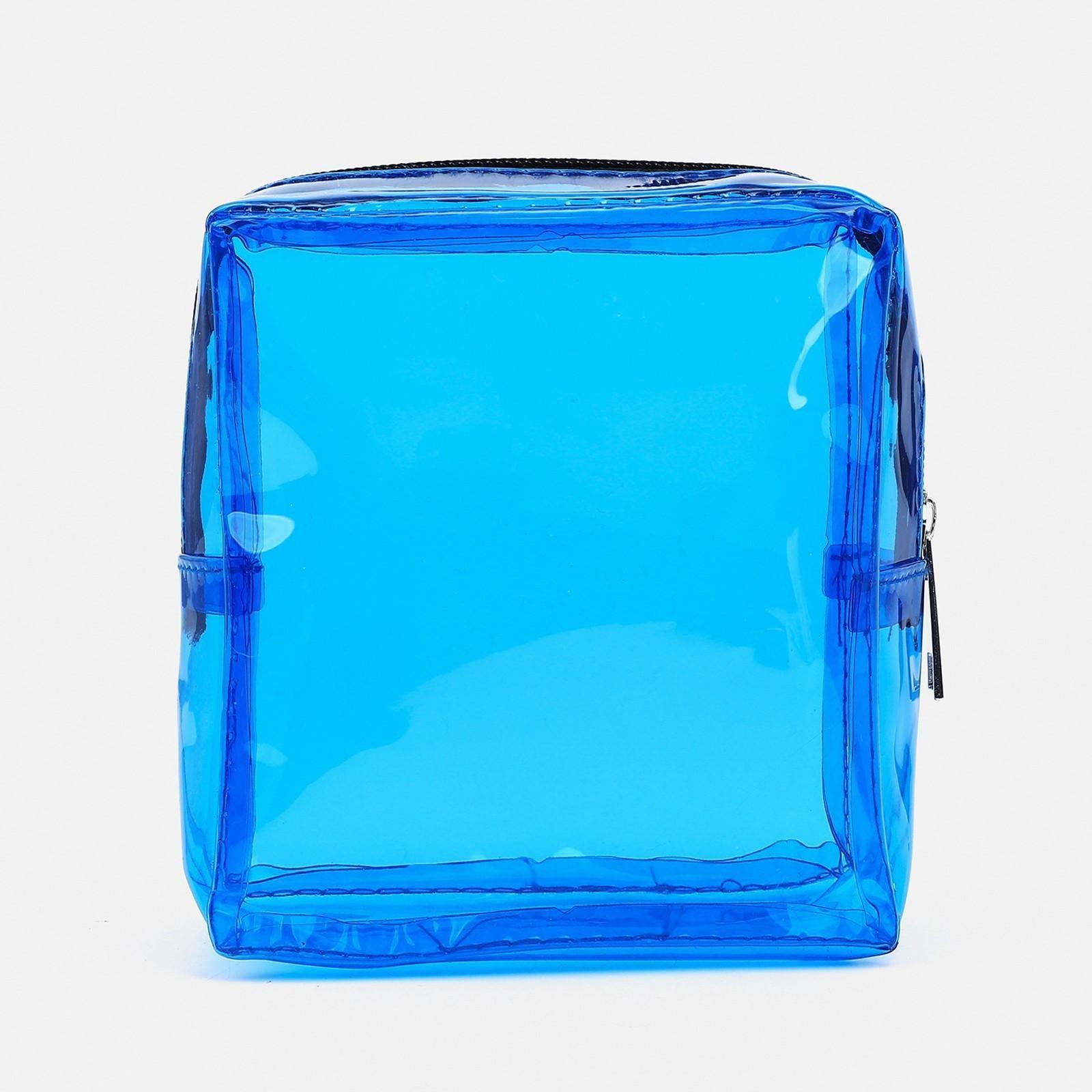 Косметичка на молнии, цвет синий
