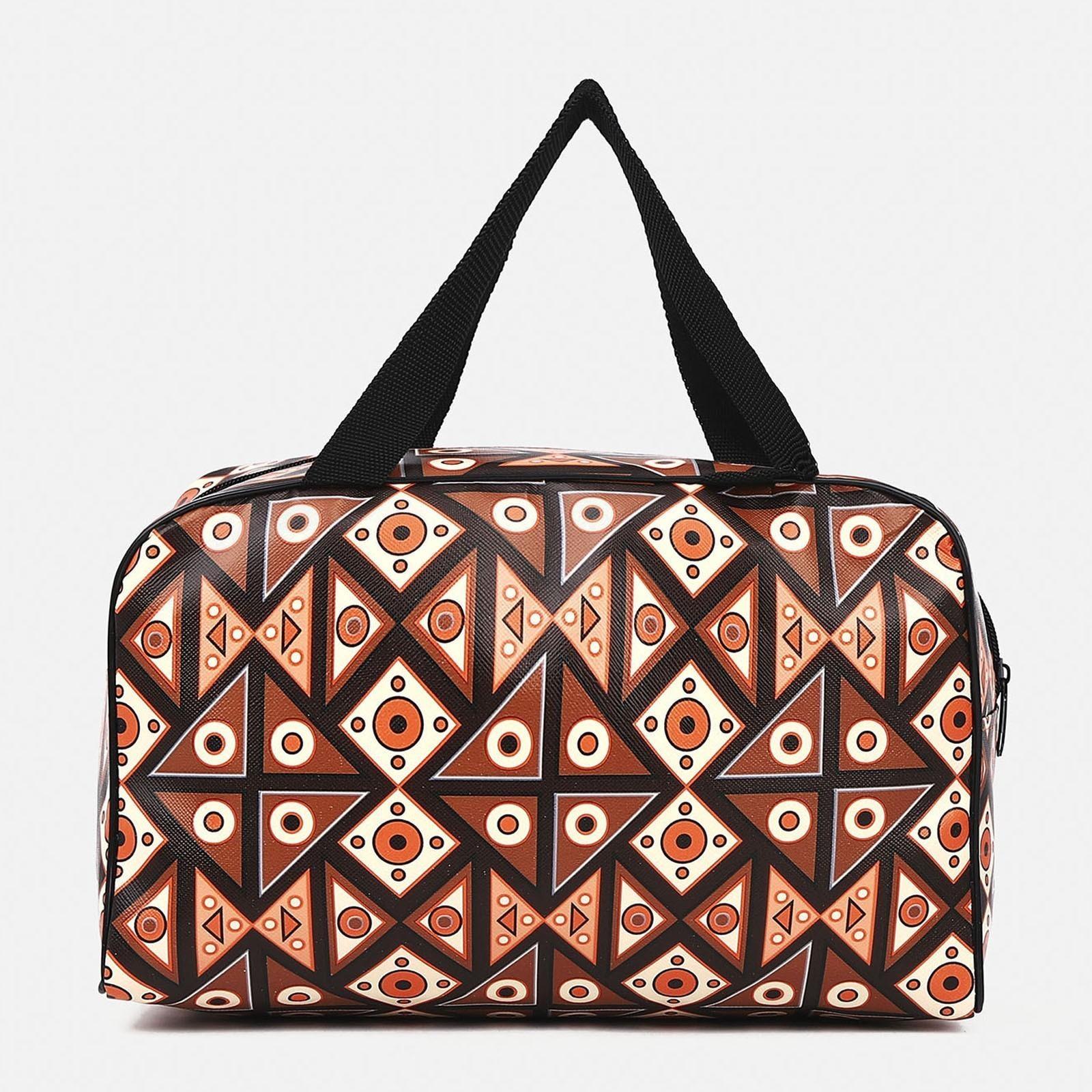 Косметичка на молнии, цвет коричневый