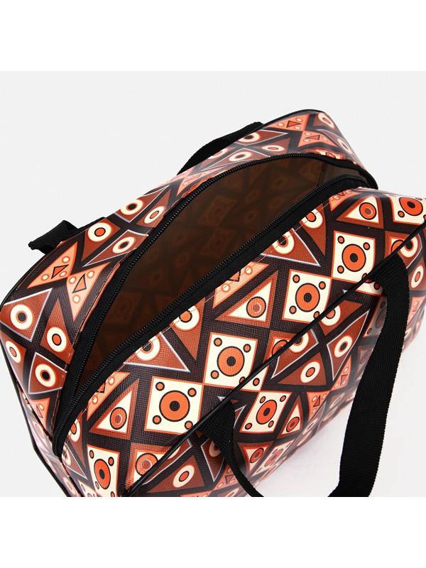 Косметичка на молнии, цвет коричневый