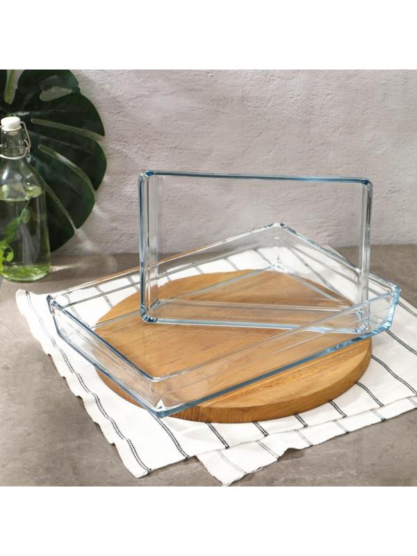 Набор посуды для СВЧ Borcam, стеклянный, 2 предмета: 2.5 л, 4.35 л, 28.7×19.7×6 см, 36.7×25.7×6 см