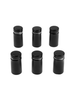 Дистанционный держатель для табличек, 16х30 мм, цвет черный,набор 6 шт.