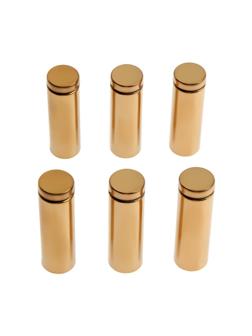 Дистанционный держатель для табличек, 19х60 мм, цвет золото,набор 6 шт.