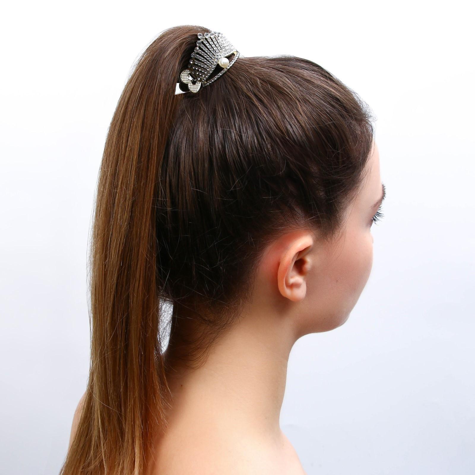 Зажим для волос со стразами «Будь ярче всех», 3,5 х 4,5 х 2.5 см