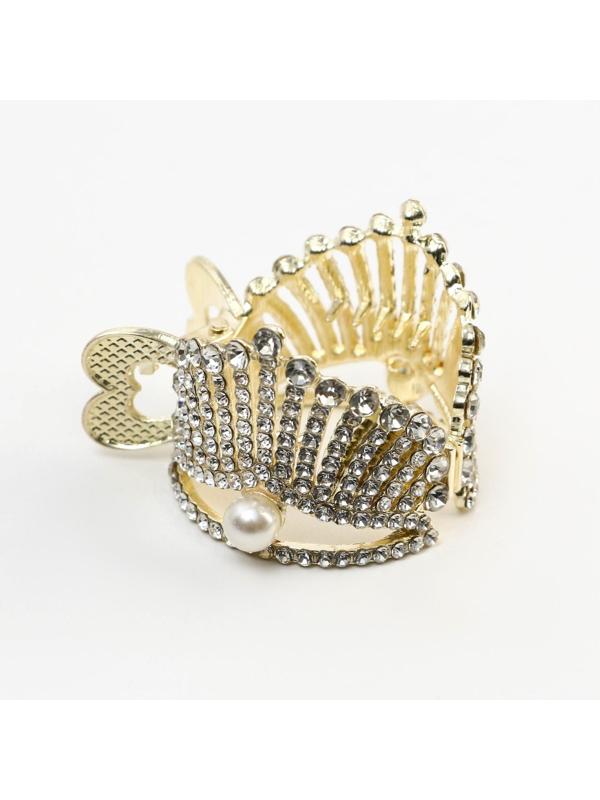 Зажим для волос со стразами «Будь ярче всех», 3,5 х 4,5 х 2.5 см