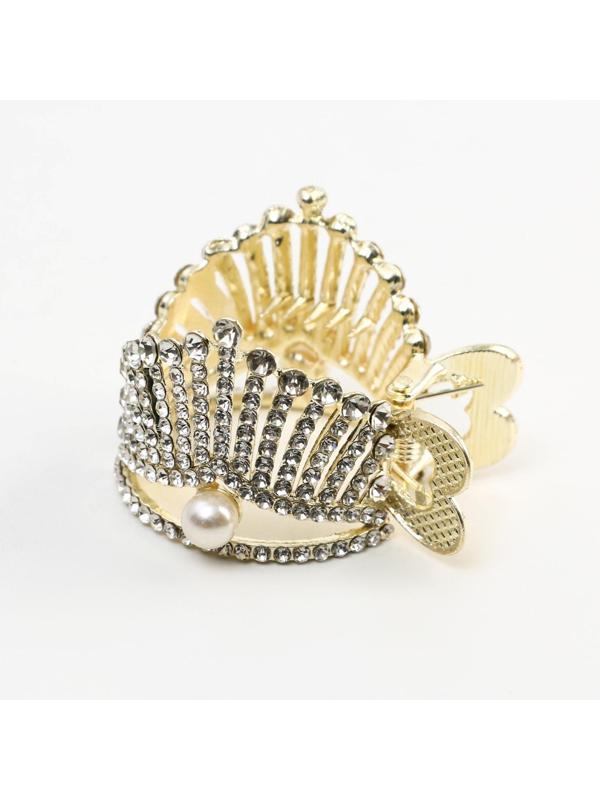 Зажим для волос со стразами «Будь ярче всех», 3,5 х 4,5 х 2.5 см