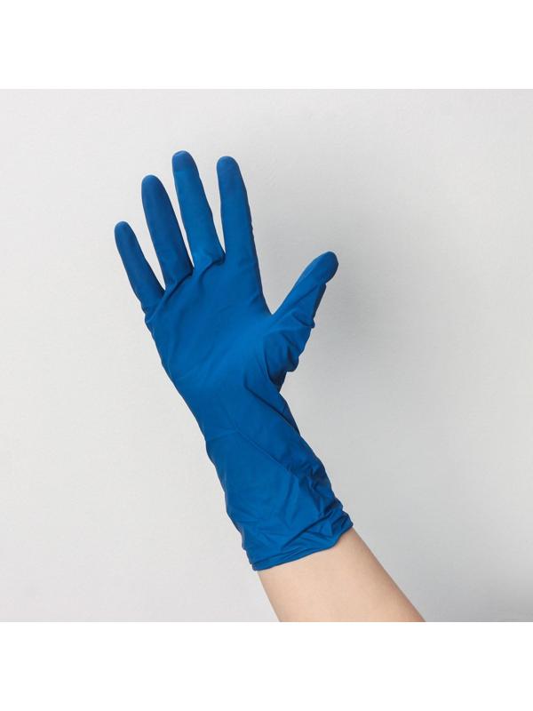 Перчатки латексные «High Risk», смотровые, нестерильные, размер S, 50 шт/уп (25 пар), цвет синий