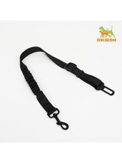 Ремень безопасности для собак амортизирующий, 54-75 х 2,5 см, черный
