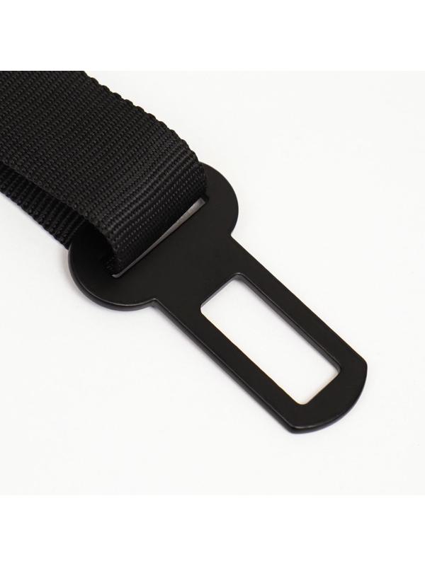 Ремень безопасности для собак амортизирующий, 54-75 х 2,5 см, черный