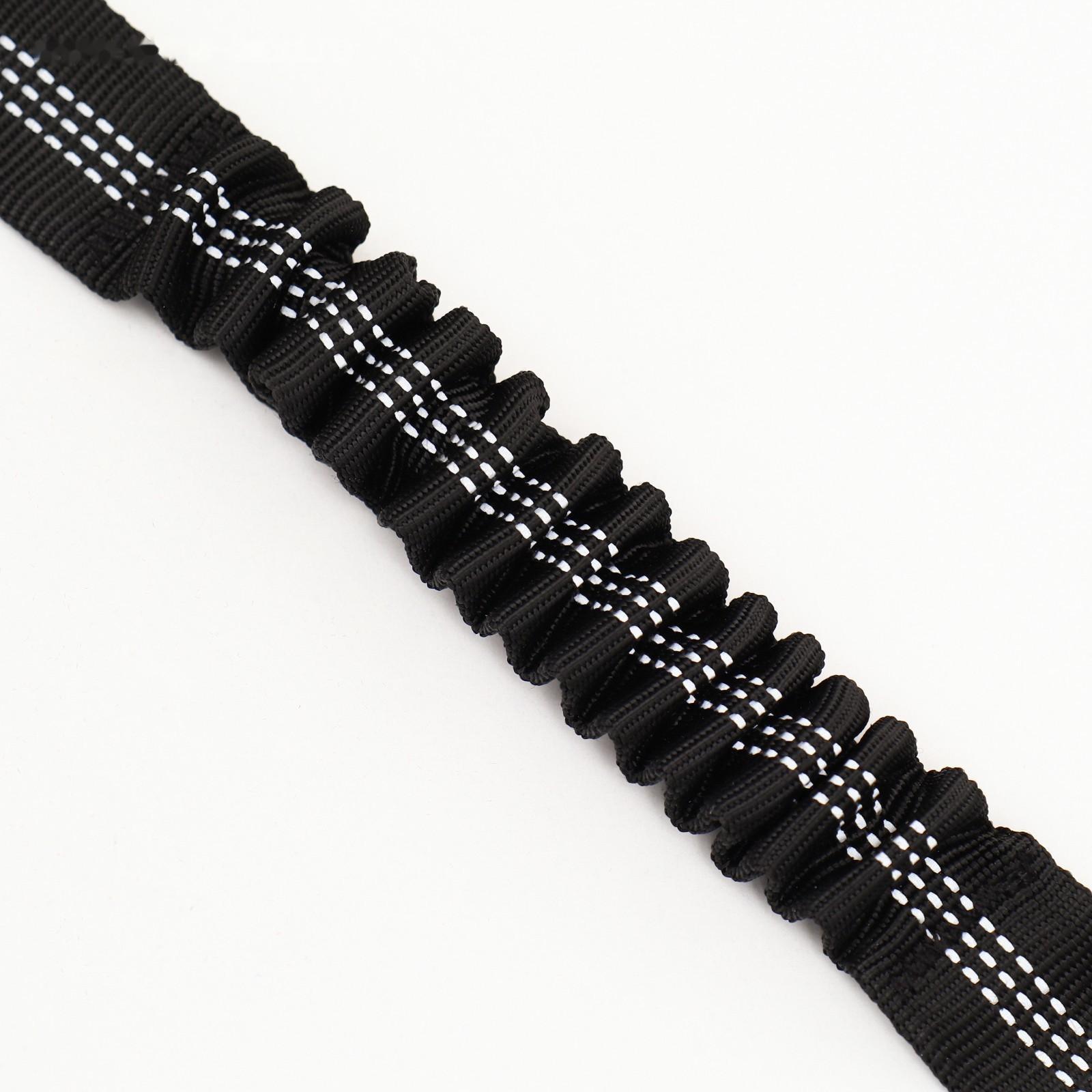 Ремень безопасности для собак, амортизирующий, 75-85 х 2,5 см, черный