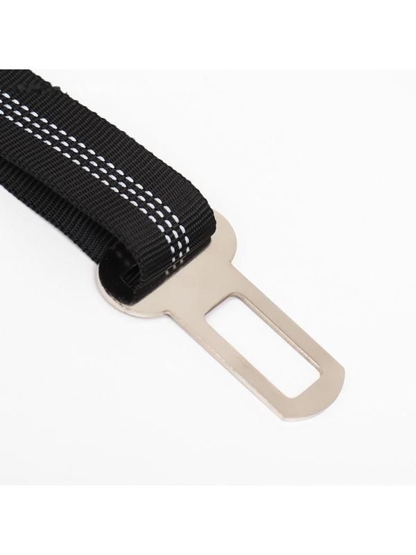 Ремень безопасности для собак, амортизирующий, 75-85 х 2,5 см, черный