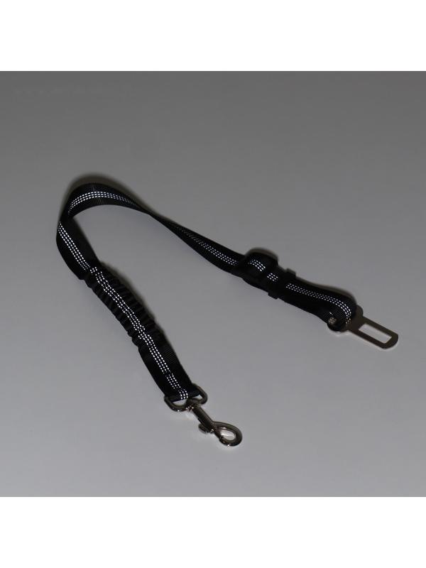 Ремень безопасности для собак, амортизирующий, 75-85 х 2,5 см, черный