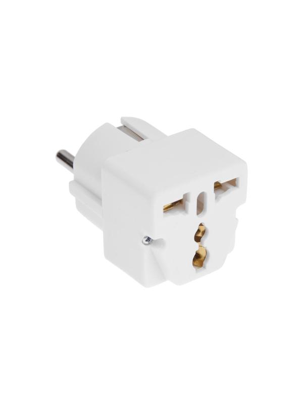 Универсальный адаптер переходник AY-KA, 16 А, белый