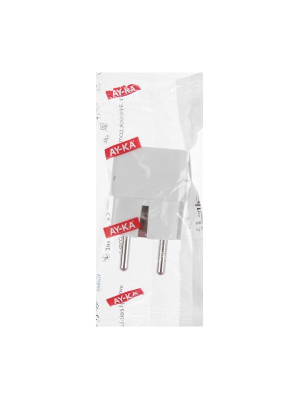 Универсальный адаптер переходник AY-KA, 16 А, белый