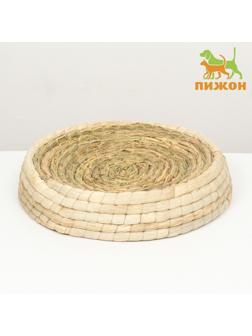 Экологичный лежак для животных (хлопок+рогоз),  30 см, белая