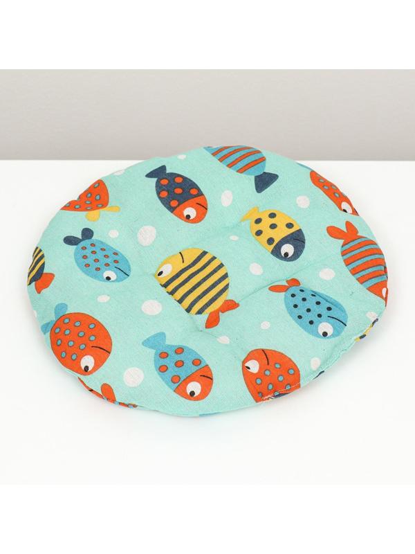 Лежанка для животных (хлопковый наполнитель), 33 см, с рыбками