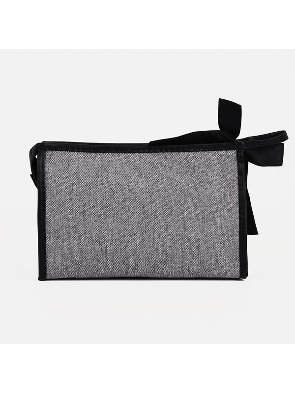 Косметичка на молнии, с подкладкой, цвет серый
