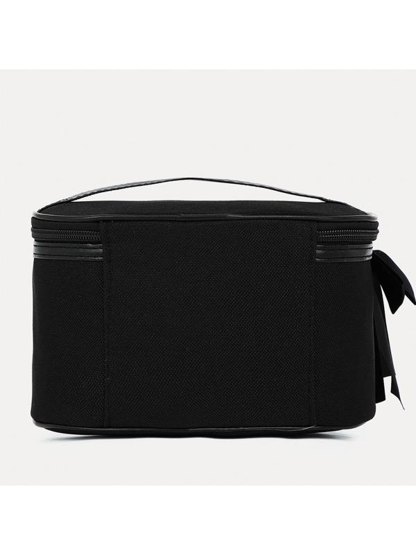Косметичка на молнии, с подкладом, цвет чёрный