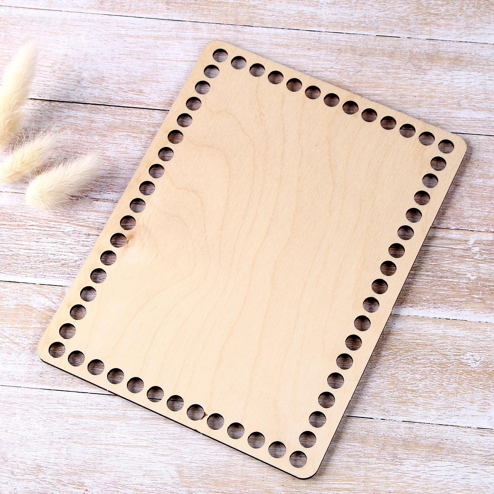 Донышко для вязания,прямоугольник 20 х 15см, фанера 3мм