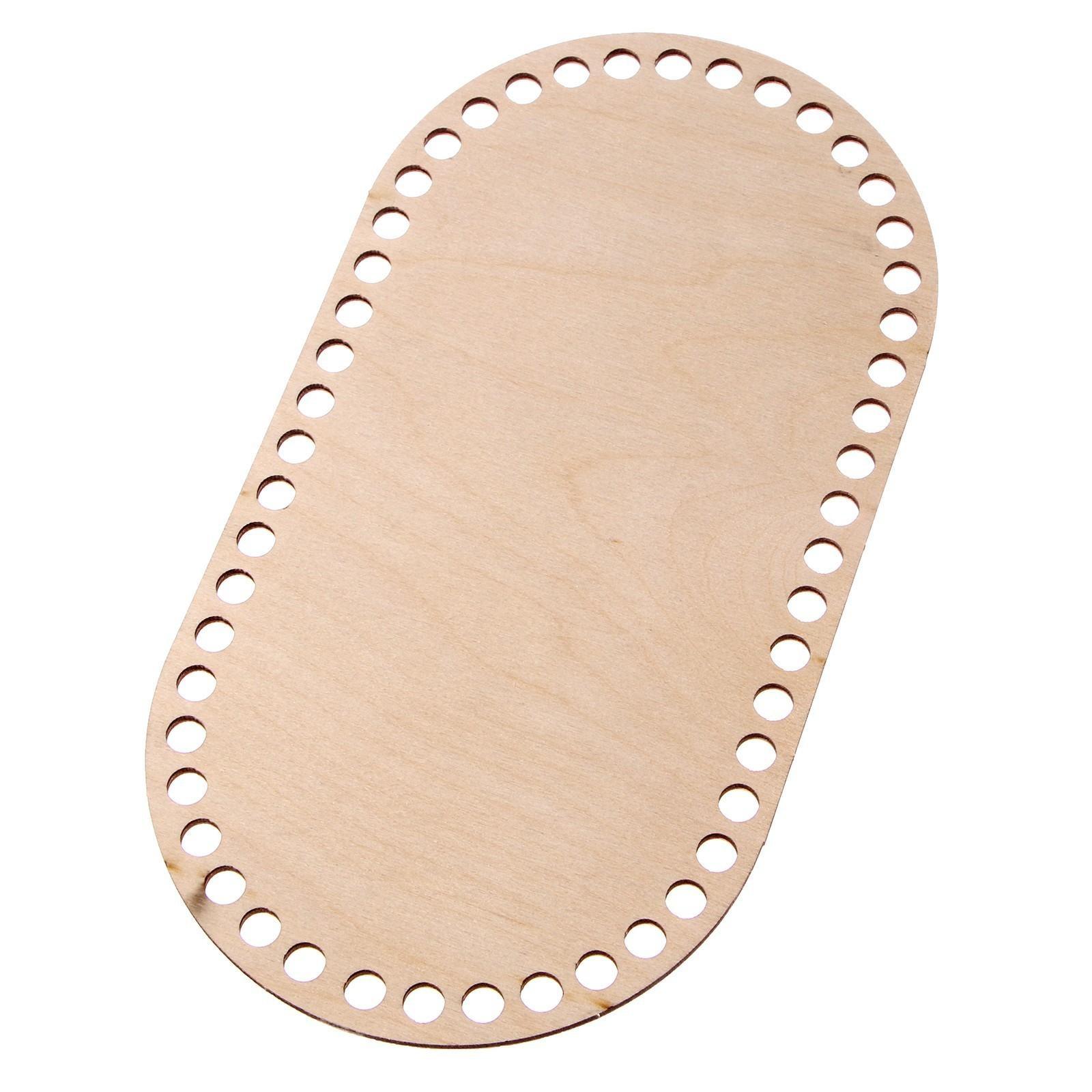 Донышко для вязания, овал 24,5 х 13см, фанера 3мм