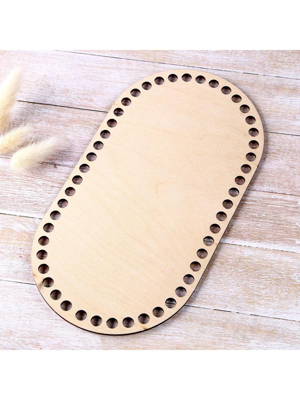 Донышко для вязания, овал 24,5 х 13см, фанера 3мм